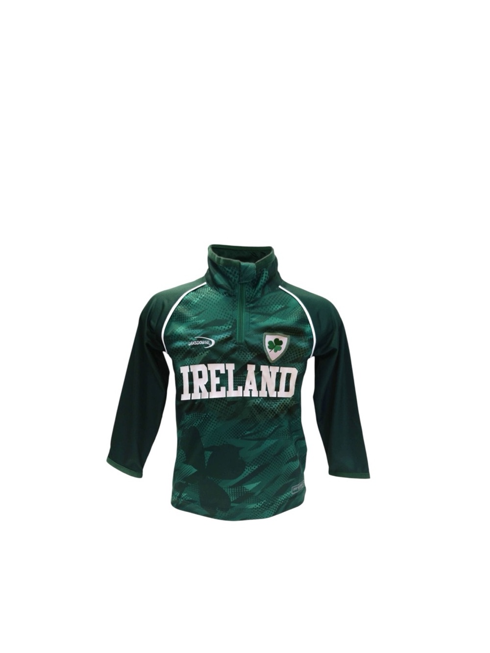 Lansdowne Ireland Youth 5-6 Green Performance 1/4 Zip Pullover Shamrock